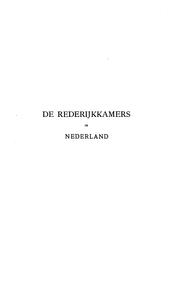 Cover of: De rederijkkamers in Nederland, hun invloed op letterkundig, politiek & zedelijk gebied