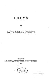 Cover of: Poems by Dante Gabriel Rossetti