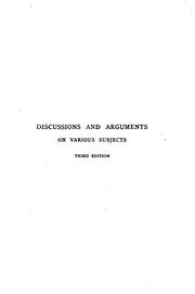 Cover of: Discussions and arguments on various subjects by John Henry Newman
