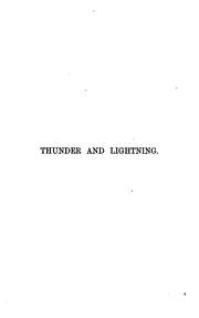 Cover of: Thunder and lightning.