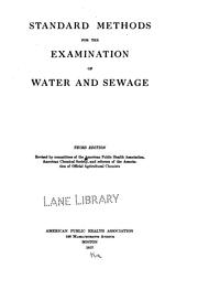 Cover of: Standard methods for the examination of water and sewage