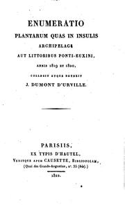 Cover of: Enumeratio plantarum quas in insulis Archipelagi aut litoribus Ponti-Euxini