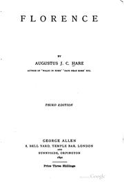 Cover of: Florence by Augustus J. C. Hare