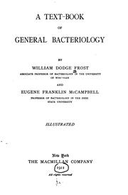 Cover of: A text book of general bacteriology