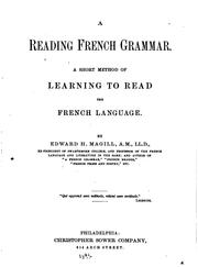Cover of: A reading French grammar: a short method of learning to read the French language