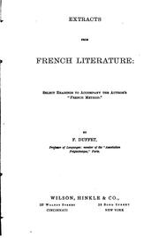 Cover of: Extracts from French literature: select readings to accompany the author's "French method".