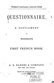 Cover of: Questionnaire | James Henry Worman
