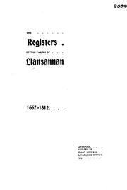 Cover of: The registers of the parish of Llansannan 1667-1812