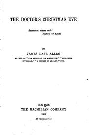 Cover of: The doctor's Christmas eve ... by James Lane Allen
