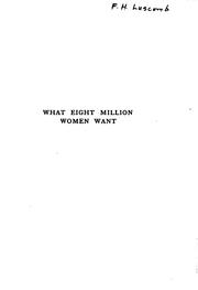 Cover of: What eight million women want by Rheta Childe Dorr