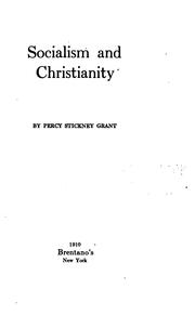 Cover of: Socialism and Christianity