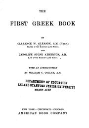 Cover of: The first Greek book