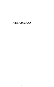 Cover of: The Corsican by Napoléon Bonaparte