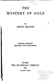 Cover of: The mystery of golf