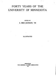 Cover of: Forty years of the University of Minnesota