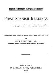 Cover of: First Spanish readings.