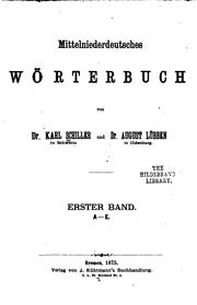 Cover of: Mittelniederdeutsches Wörterbuch by K. Schiller