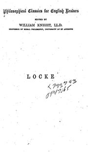 Cover of: Locke by Alexander Campbell Fraser