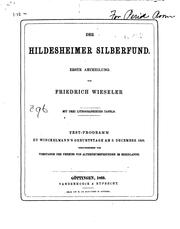 Der Hildesheimer Silberfund by Friedrich Wieseler