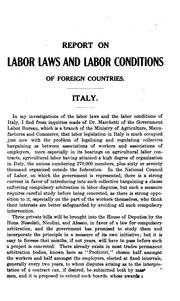 Report on the labor laws and labor conditions of foreign countries in relation to strikes and lockouts by California. Special Labor Commissioner.