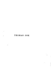 Cover of: Thomas Cox by Harvey Reid