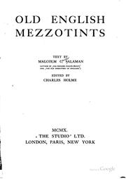 Cover of: Old English mezzotints