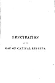 Cover of: Punctuation and the use of capital letters by Hart, John S.