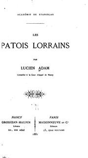 Cover of: Les patois lorrains