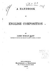 Cover of: A handbook of English composition