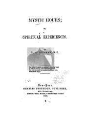 Mystic hours by George A. Redman