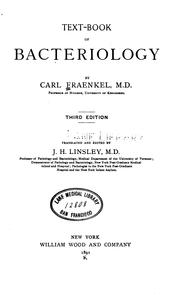 Cover of: Text-book of bacteriology by Fraenkel, Carl