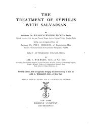 The treatment of syphilis with salvarsan by Wilhelm Wechselmann
