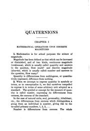 Cover of: Quaternions as the result of algebraic operations