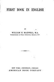 Cover of: First book in English