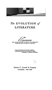 Cover of: The evolution of literature