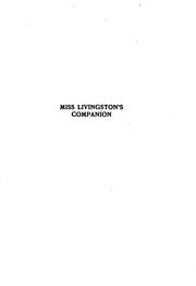 Cover of: Miss Livingston's companion: a love story of old New York