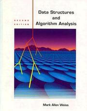 Cover of: Data structures and algorithm analysis