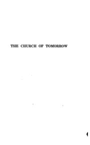 Cover of: The church of tomorrow