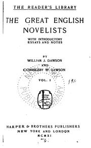 Cover of: The great English novelists