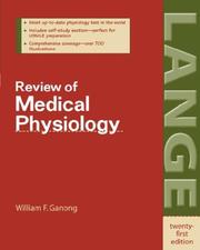 Cover of: Review of Medical Physiology (LANGE Basic Science) by William F. Ganong