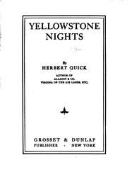 Cover of: Yellowstone nights by Herbert Quick