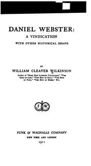 Cover of: Daniel Webster | William Cleaver Wilkinson