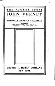 Cover of: John Verney by Horace Annesley Vachell