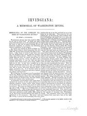 Cover of: Irvingiana: a memorial of Washington Irving ...