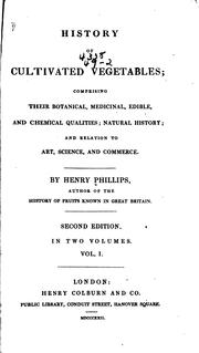 History of cultivated vegetables by Phillips, Henry