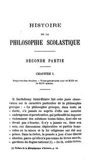 Cover of: Histoire de la philosophie scolastique: par B. Hauréau ...