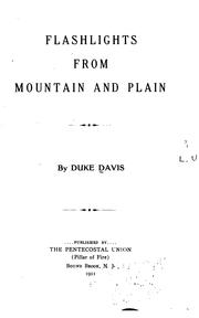 Cover of: Flashlights from mountain and plain by Duke Davis