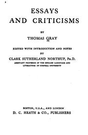 Cover of: Thomas Gray and scottish 18thc.