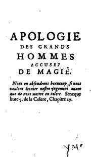 Cover of: Apologie pour tous les grands hommes by Gabriel Naudé