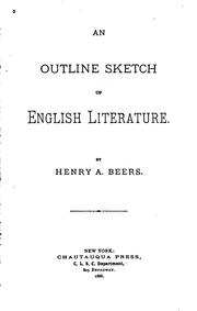Cover of: An outline sketch of English literature
